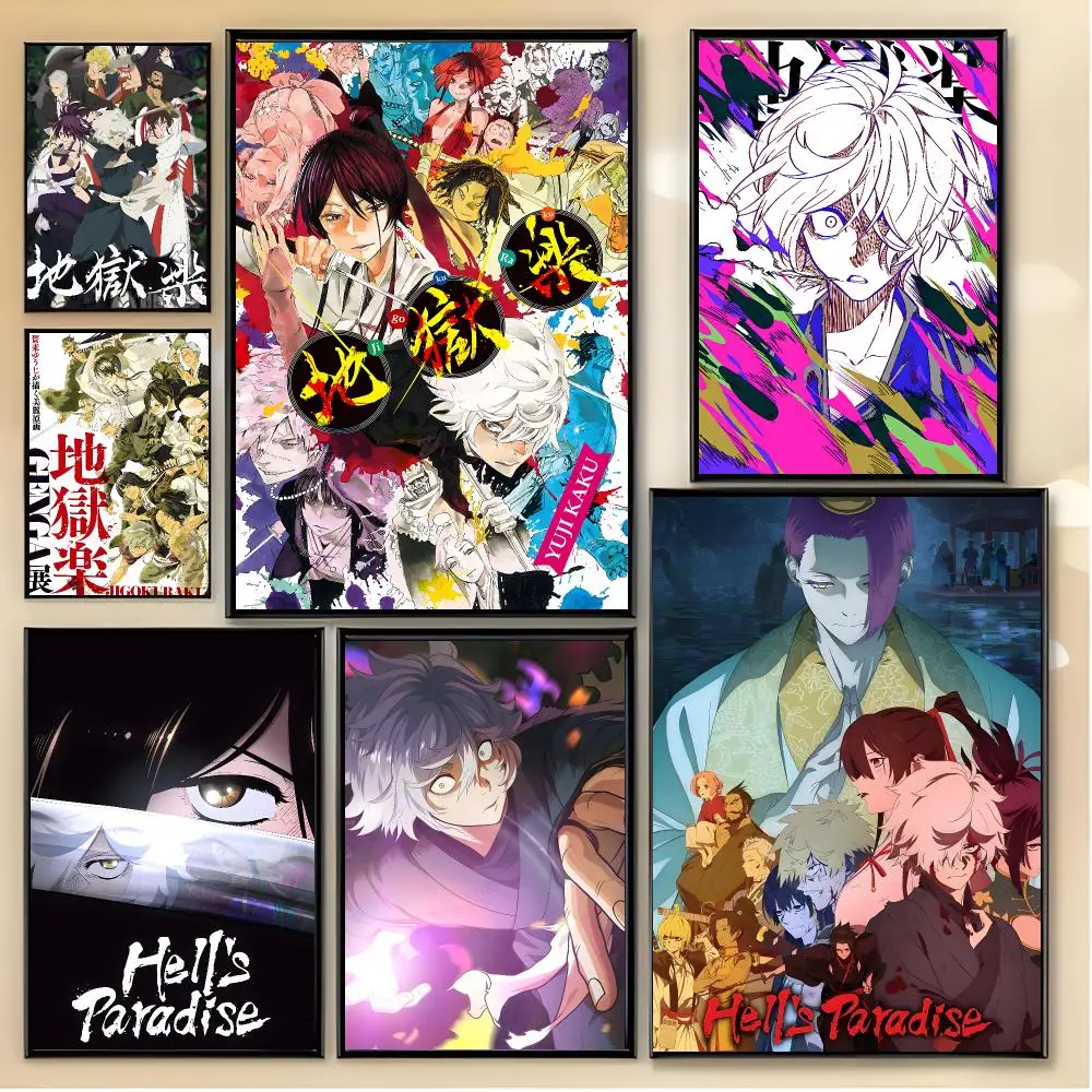 Brutal Anime H-Hells Paradise Jigokuraku Poster Unique Home Decoration Ideas & Stylish Interior Art