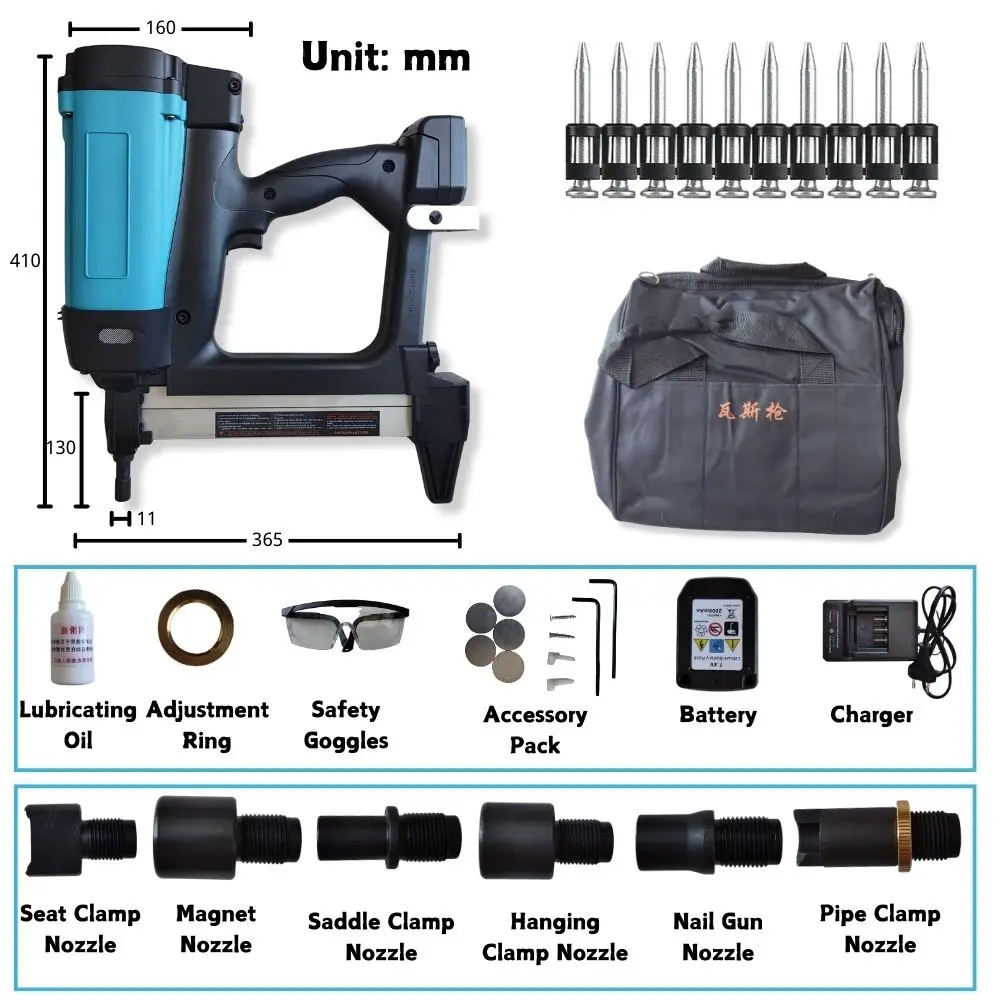 

50 Газовый пистолет для гвоздей Пневматический пистолет для гвоздей 7. Электрический пистолет для гвоздей с литиевой батареей 2 В, воздушный степлер, пневматические инструменты для рамы, питание от газа