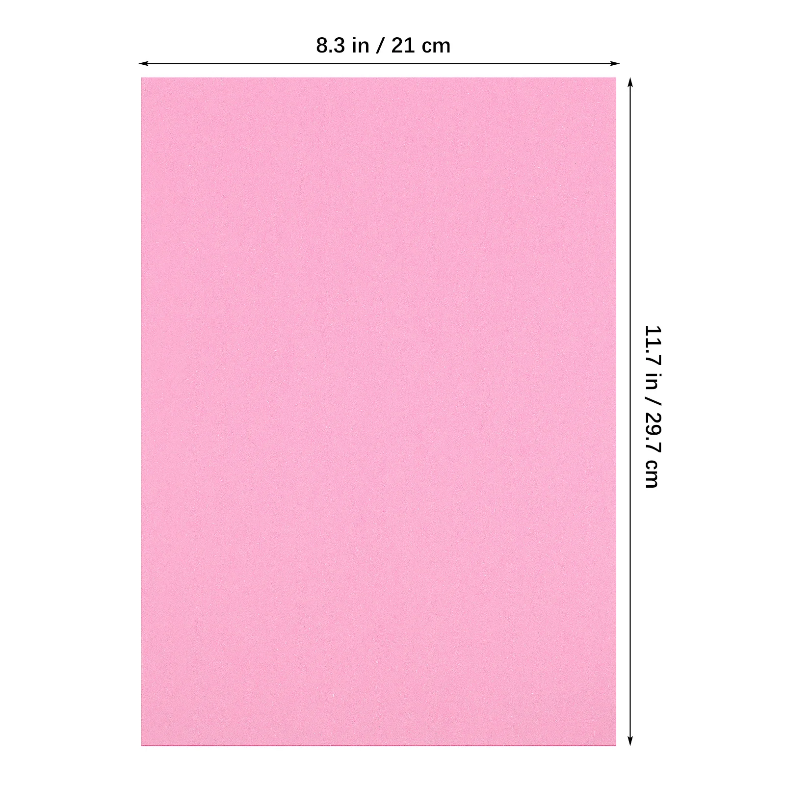 100Pcs A4 Pink Colored Cardstock Paper Thick Cardboard for Craft Projects Scrapbooking Drawing Origami Sheets Pink Paper