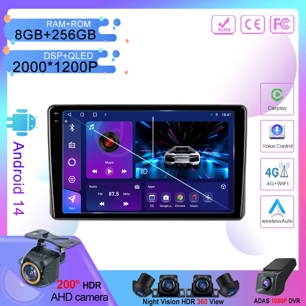 

Android 14 For Scion xB 2003 - 2007 For Great Wall Hover M2 Coolbear 2009 - 2014 Auto Radio Multimedia Player GPS NO 2din DVD BT