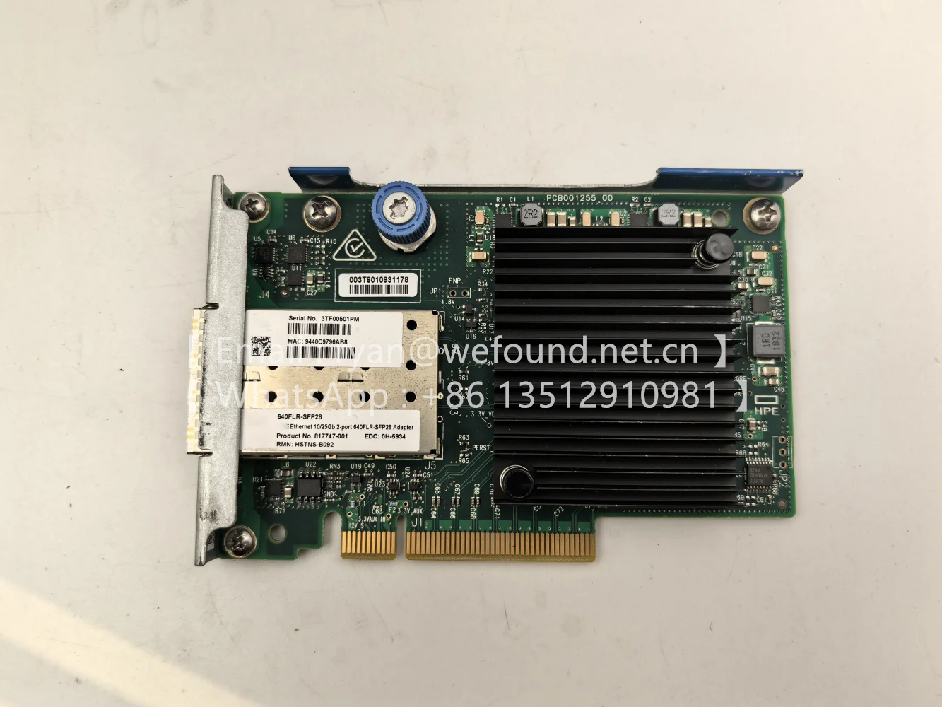 

817747-001 HPE ethernet 10/25Gb 2-port 640FLR-SFP28 adapter