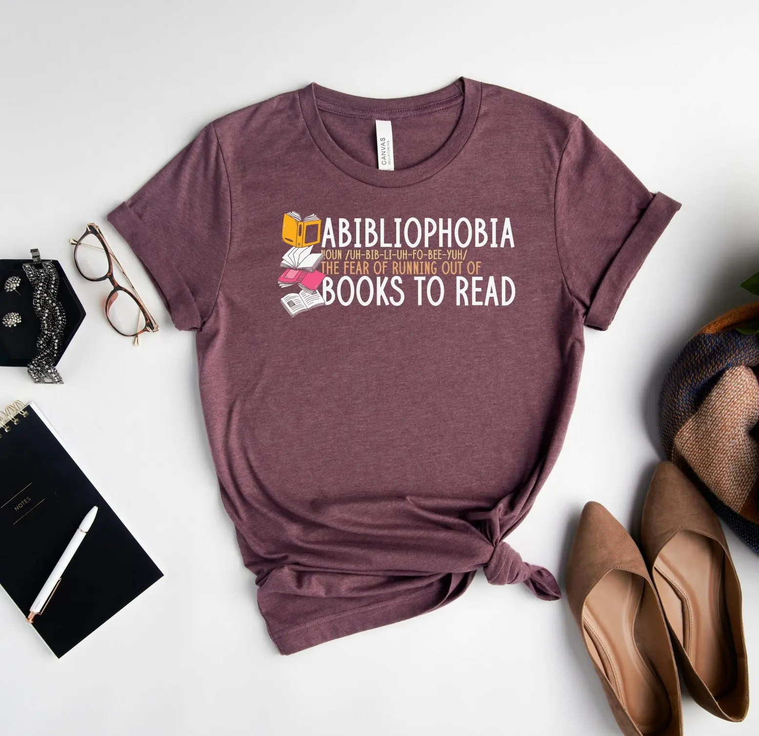 Abibliophobia T Shirt The Fear Of Running Out Books To Read Book Lover Funny Nerd Reader S