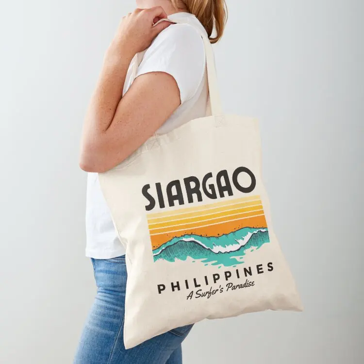 

Siargao Philippines A Surfer's Paradise Tote Bag eco pack Candy bags female bag personalized tote bag