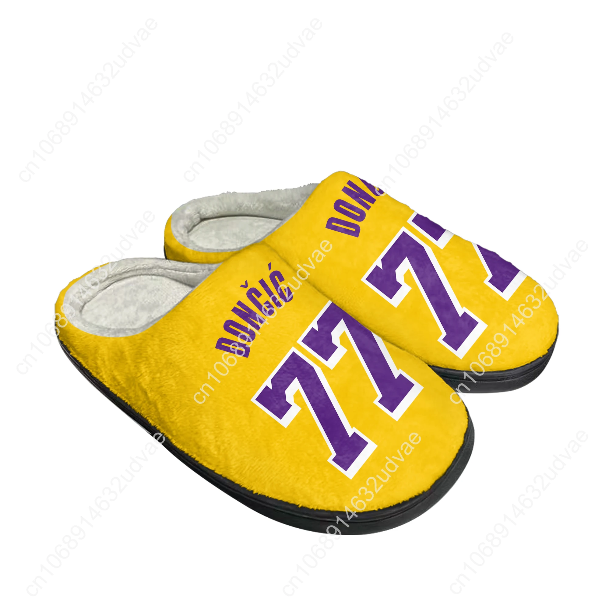 

Los Angeles Cotton Slippers Men Women Plush Bedroom Luka Doncic NO 77 Keep Warm Home Bedroom Shoes Thermal Slipper Custom Shoe