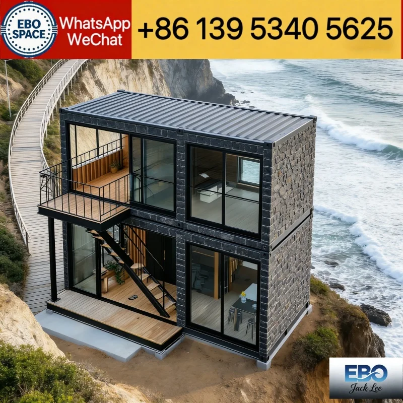 20ft 30ft 40ft Foldable Container House Modular Prefab Villa 2-3 Bedroom Waterproof Expandable Cabin