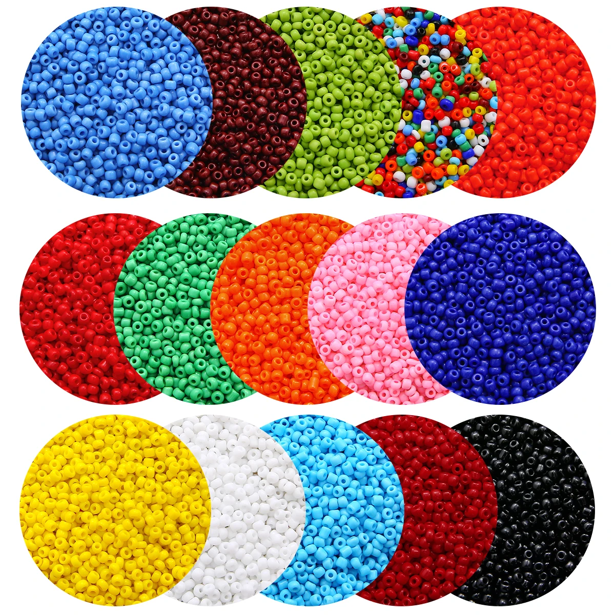 2/3/4mm 30 gr/beutel Glas Reis Perlen solide Serie einzigartige lose Perlen handgemachte DIY Schmuck Ohrringe Halskette Zubehör Materialien
