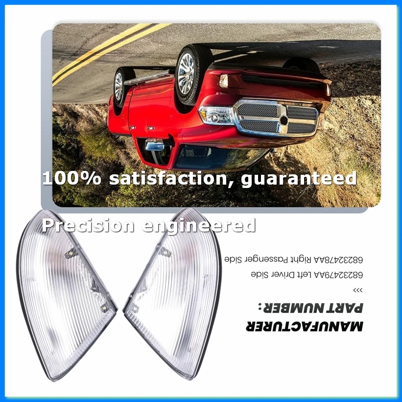 

1 Pair Rearview Mirror Light Turn Signal Lamp for Ram 1500 2500 3500 4500 5500 2014-2018 68232479AA 68232478AA-ABFB