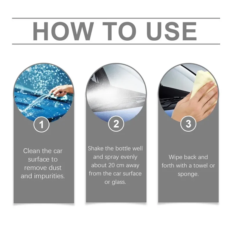 Spray de revêtement Nano pour voiture, 30/120ML, cire liquide, scellant de peinture, couche de protection hydrofuge pour les détails automobiles, brillance