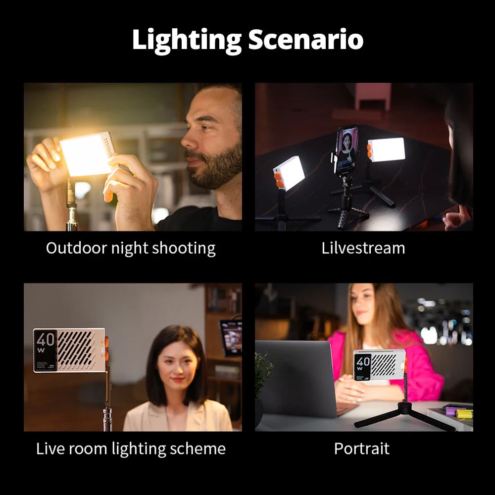 ZHIYUN FIVERAY M40 40W Led Lights Handheld Pocket Light Photo Video Lamp Fill Light Photography Lighting
