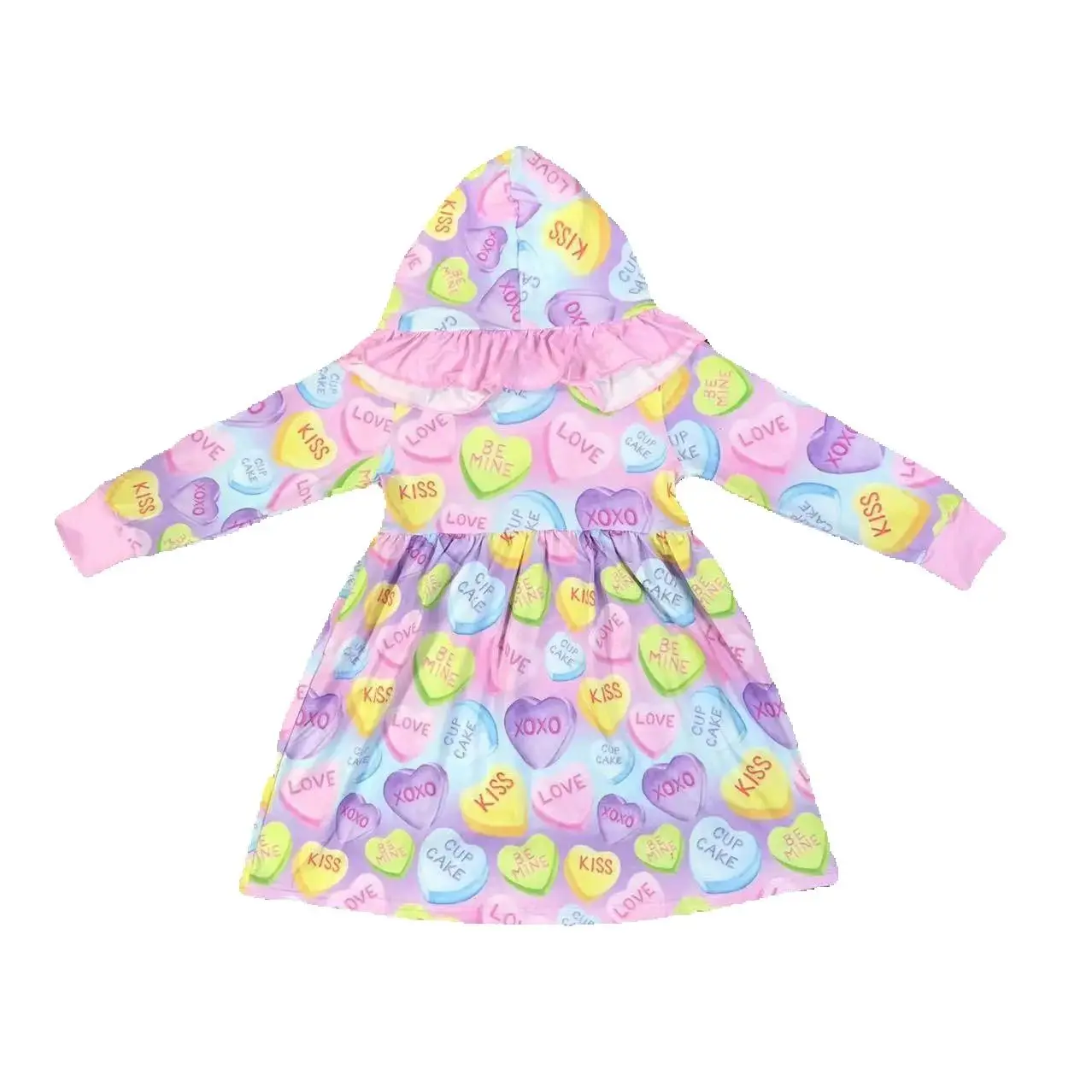 Valentine's day Girls baby dress love pattern romantic 0-16 years old children couple girl clothes