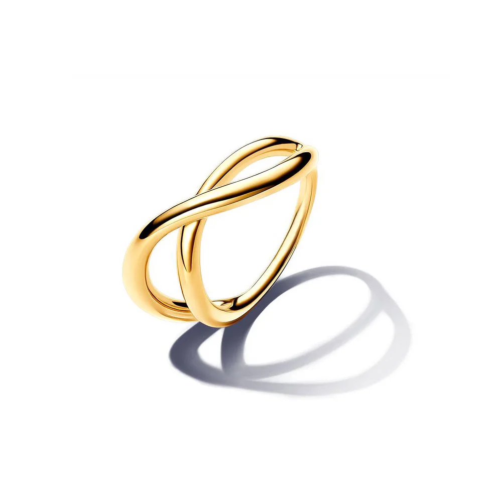 2025 فكرة البوب الجديدة 100% فضة رومانسية القلب نغمتين المغلف حلقة سحرية للنساء مجوهرات فاخرة عالية الجودة