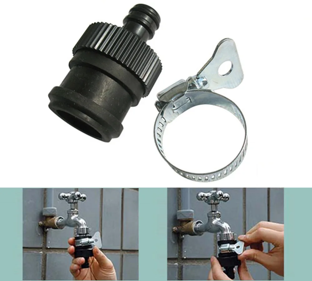 1Pc 1/2 3/4 5/8 1 Inch Garden Hose Quick Coupling 12/16/25mm Car Wash Hose Adapter Repair Coupling Irrigation Accessories