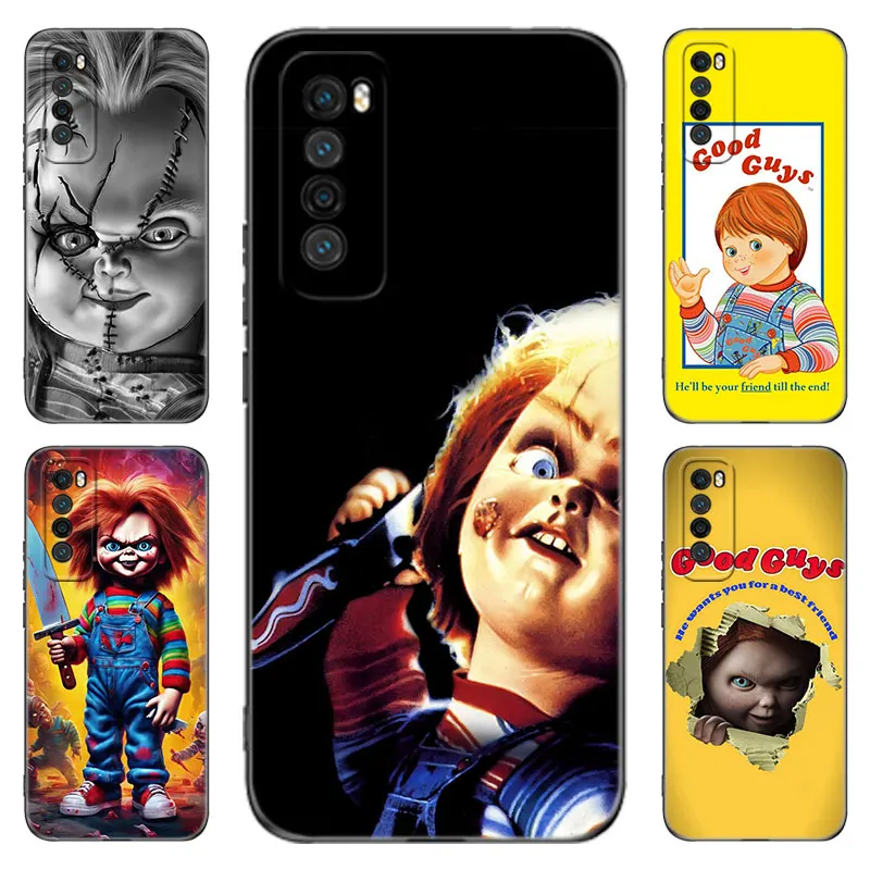 Horror Chucky Doll Black Silicone Phone Case For Huawei Nova 5 7 10 Pro 6 9 SE Y70 Plus 4 5i 7i 8i Honor Y5P Y6P Y6S Y7A Y7P Y8P