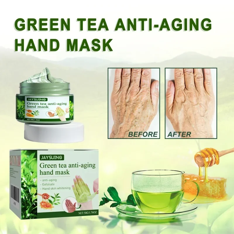 Green Tea Anti Aging Facial Mask Sets Anti-aging Moisturizing Repairing Anti Dry Winter Nourishing Hand Lotion Winter Product