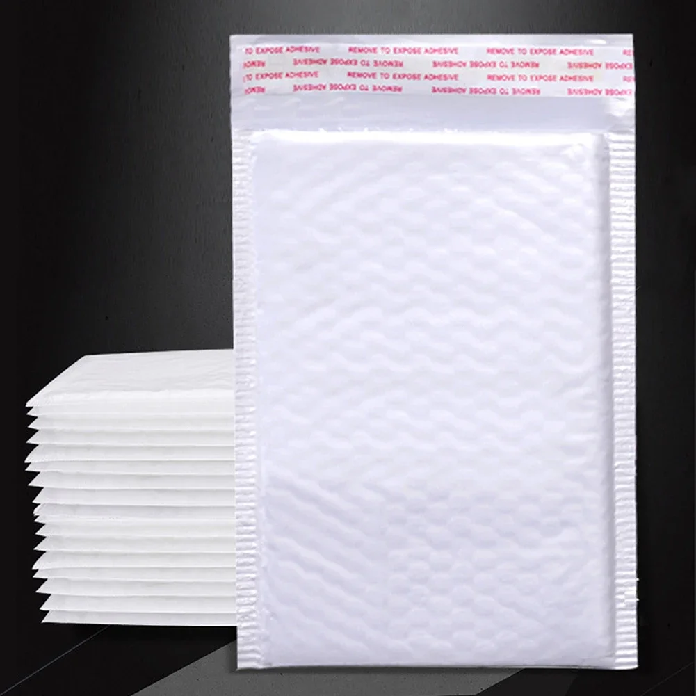 50Pcs White Waterproof Poly Shipping Bags Bubble Envelopes Foam Self Seal Packaging Padded Gift Envelope Shipping Package Bag