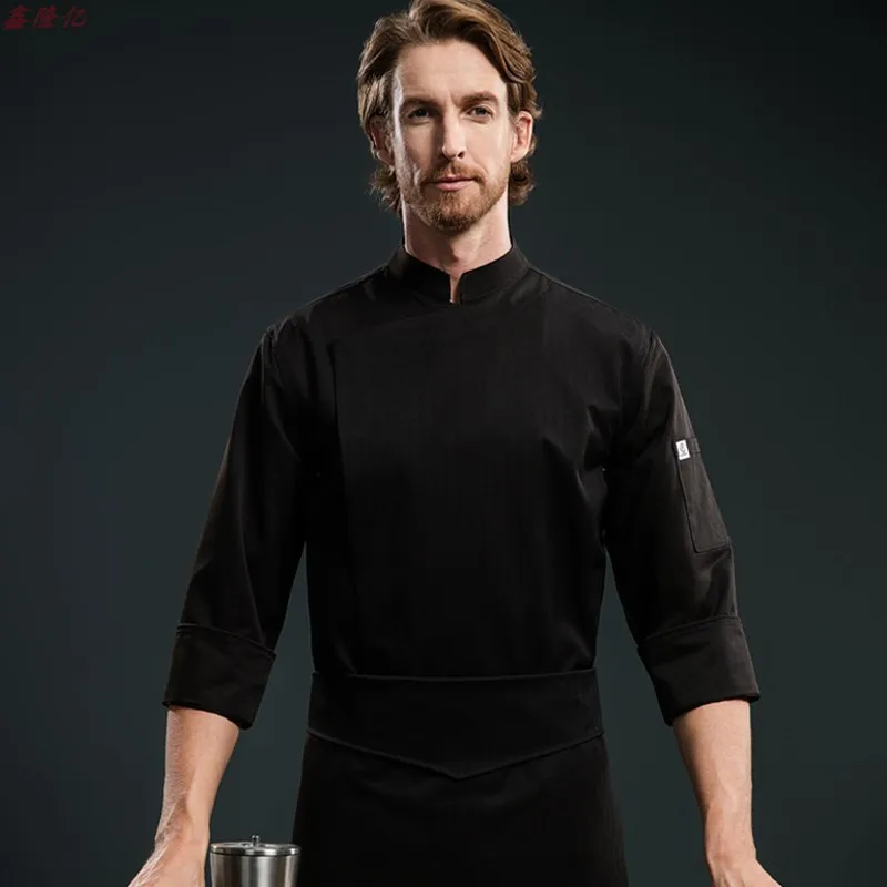 ケーキショップ西洋レストランステーキレストランキッチン作業服長袖ケータリング鍋レストランホテル秋シェフ制服f