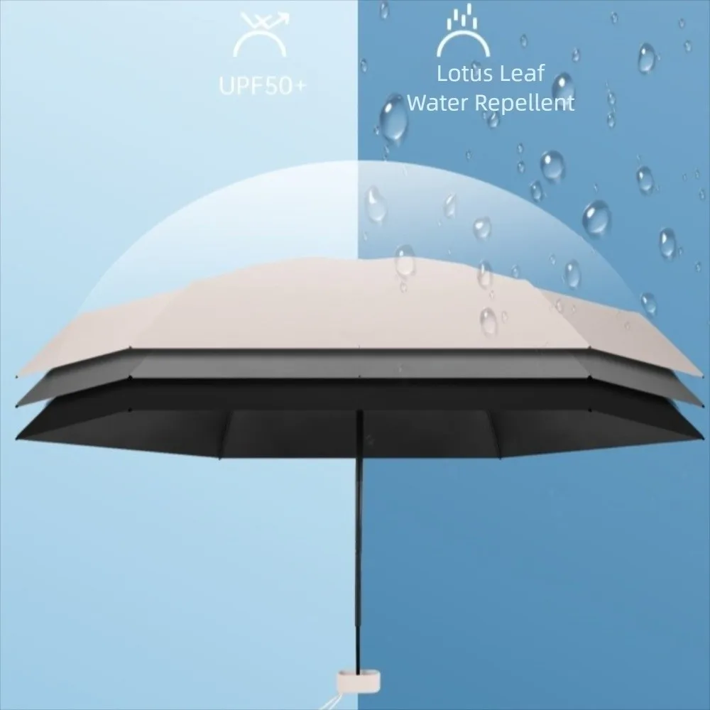 Stylish UV Protection Pocket Umbrella Waterproof Compact Mini Folding Umbrella With Case 50% UV Portable Travel Umbrella Couple
