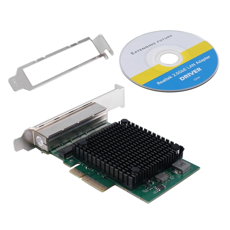 3X PCIE X4 2.5G جيجابت بطاقة الشبكة RTL8125B 4 منافذ إيثرنت بطاقة الشبكة خادم سطح المكتب بطاقة الشبكة