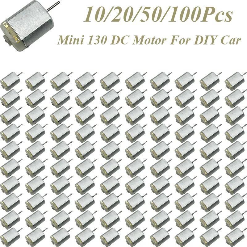 10/20/50/100Pcs Single Mini 130 Motor Four Wheel Car DC Motor For DIY Medium Size Motor