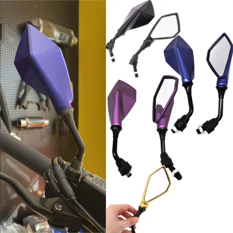 

1 Pair Wide Angle Adjustable Bicycle Bike Handlebar Side Flexible Rear View Mirror 10mm Motorcycle Rearview Mirrors