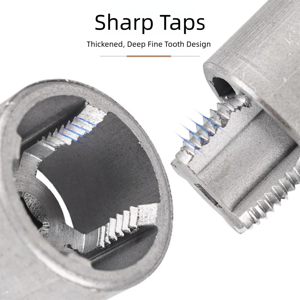 Nieuwe 4/6 Punten Pvc Pijp Threader Multifunctionele Sanitair Tool Pijp Threaders Duurzaam Waterpijp Tikken Tool