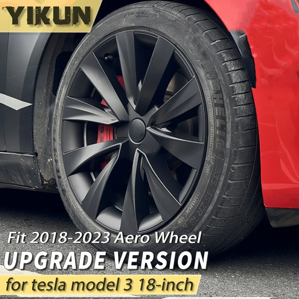 

4PCS Wheel Cover 18 Inch for Tesla Model 3 HubCap Performance Aero Wheels 2018-2023 Full Rim Car Accessories Full Rim 2021 2022
