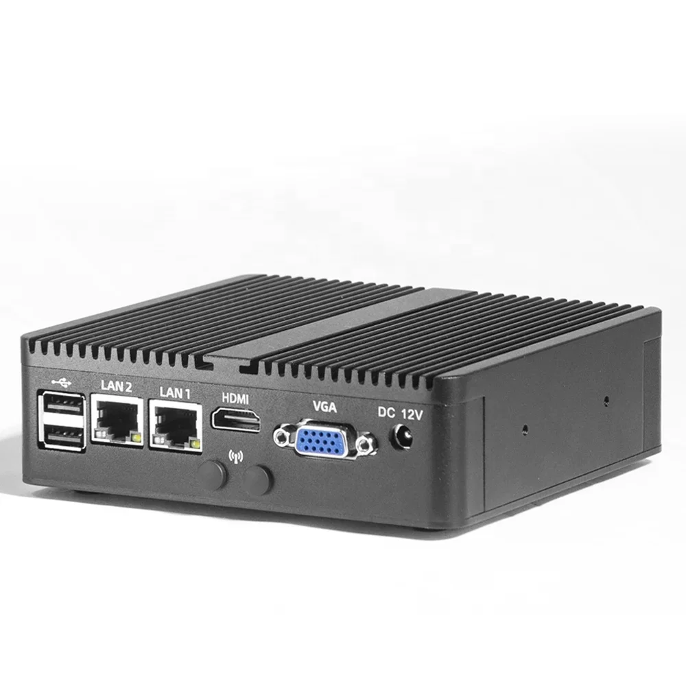 Nieuwe Aankomst Industriële Nano Computer Grote Scheepvaart Fabriek Direct Fanless Mini Pc 12V J1900 10W Win10 Besturingssysteem