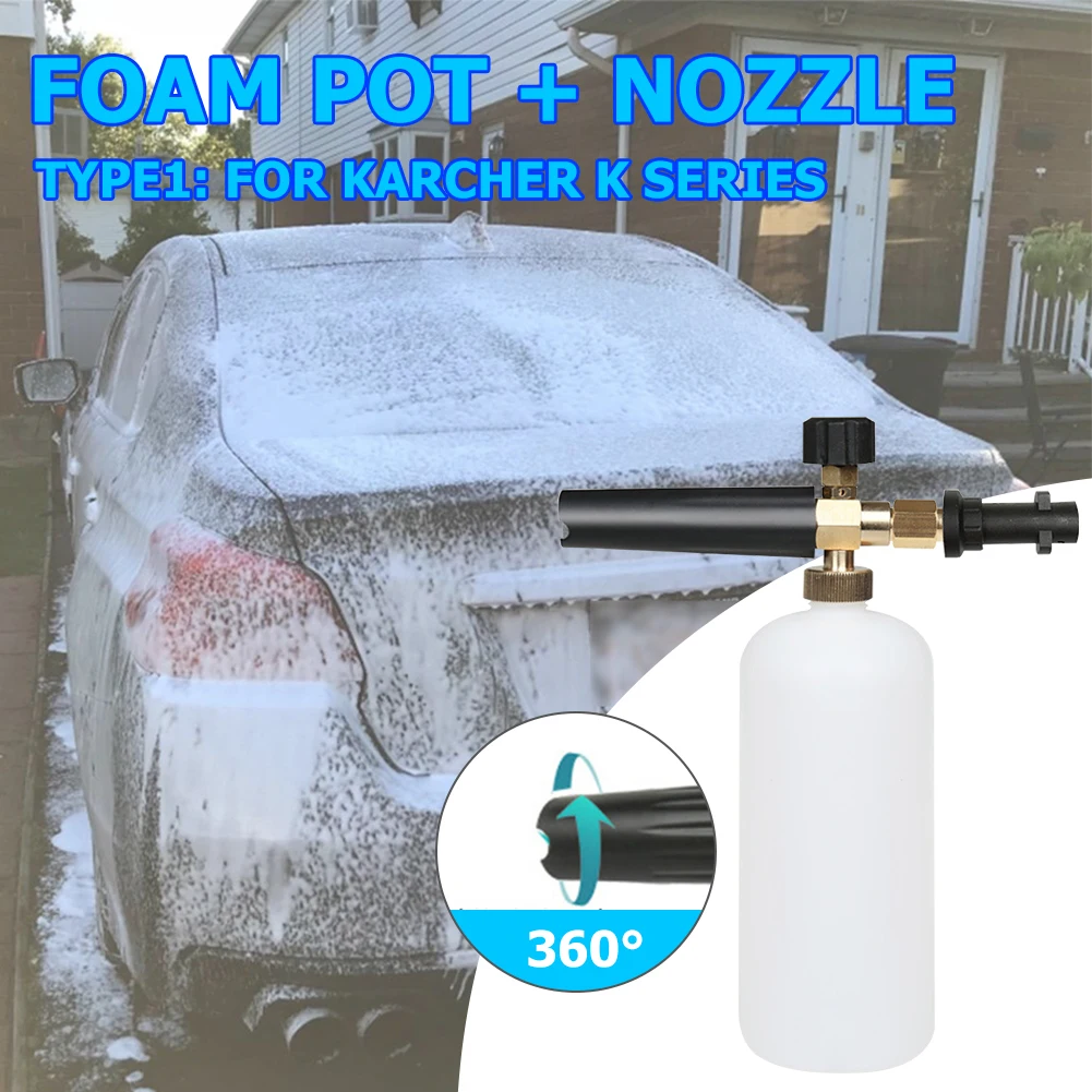 1L Car Auto Washer Water Gun Foam Pot High Pressure Car Washer Gun Foam Lance Soap Foamer Deep Cleaning Water Gun Cleaning Tool