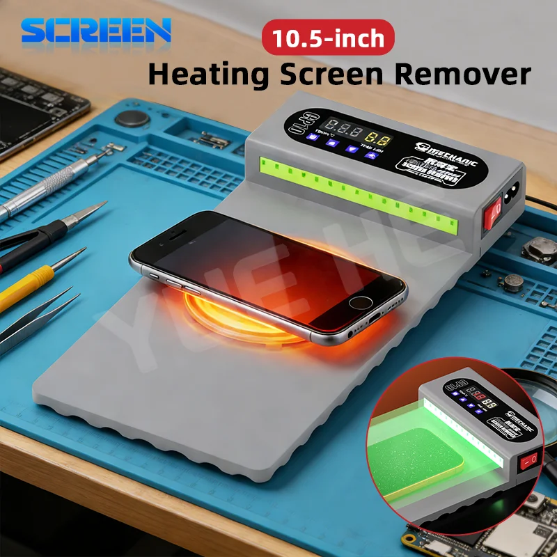 

MECHANIC CP10 Съемник нагревательного экрана 10,5 дюймов для ремонта ЖК-дисплея телефона и планшета с таймером и пылезащитной подсветкой