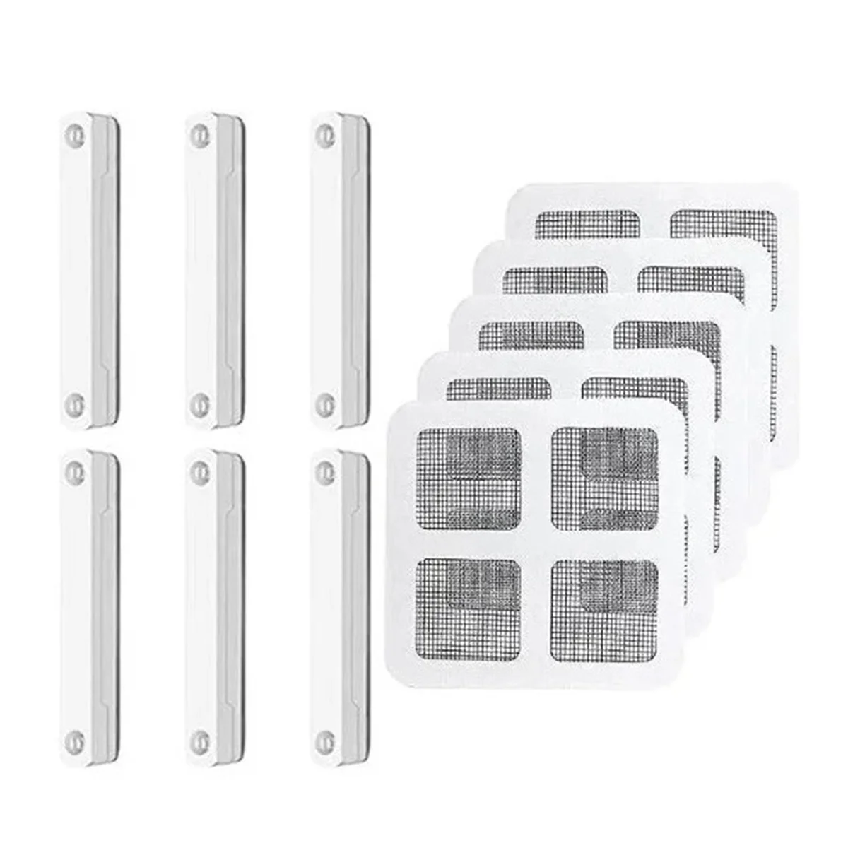 11PCS White Window Screening Europe No Punching Magnetic Retainer Window Screen Buckle Magnetic Screens Magnet Fixed