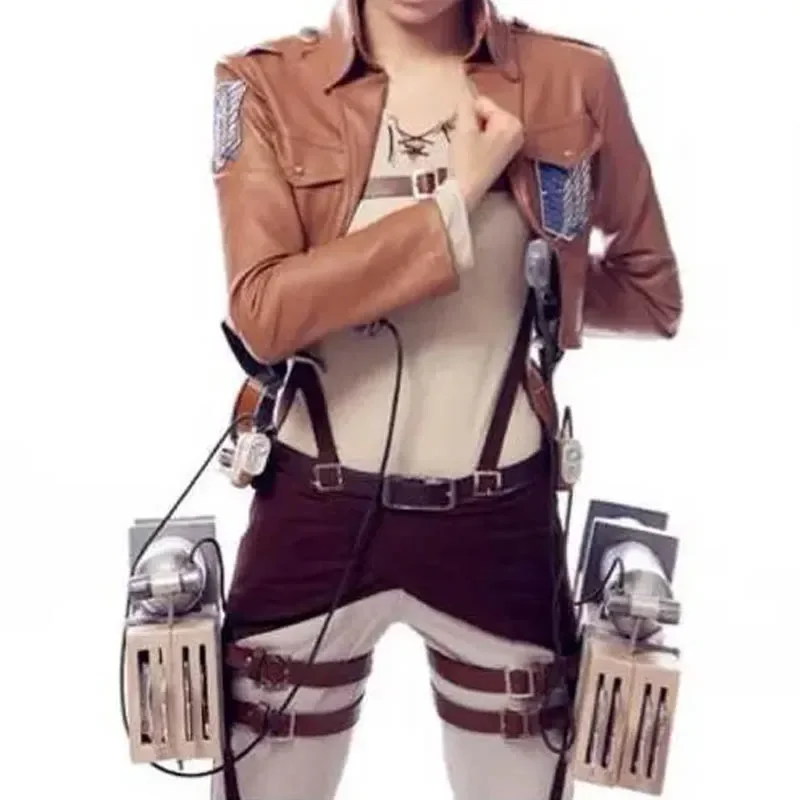 Capitão Levi Cosplay Fantasia, Levi Ackerman, Mikasa, Cabide, Eren Yeager, AOT, Suryr Corps, Conjunto completo