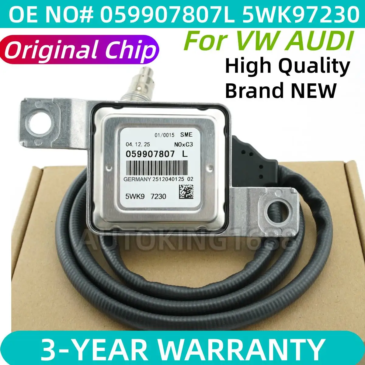 Original Chip Downstream Nox Sensor 059907807L 5WK97230 For VW Touareg 2010-2018 3.0L Porsche Cayenne