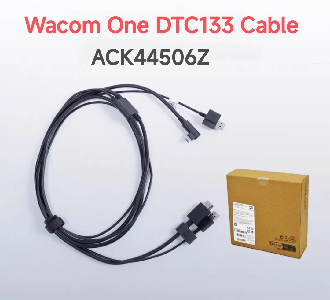 Original Sealed For Wacom DTC133 X Type Data Cable ACK44506Z 3 in 1 Connection Cord Line for DTC133 One Creative Pen Display