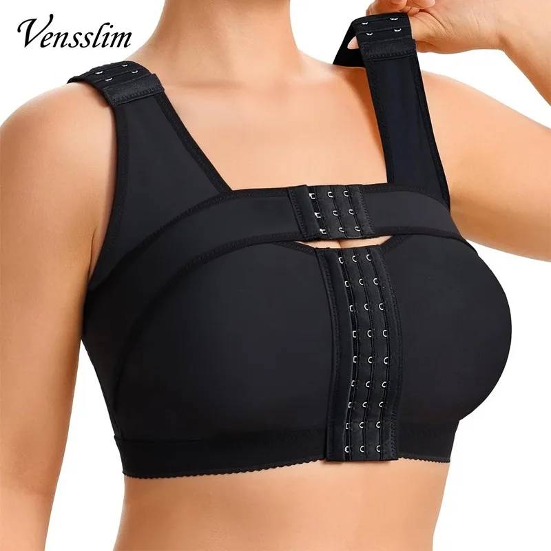 Vensslim Chirurgischer BH mit Frontverschluss, körperformender BH, bügelloser BH, Damen-Post-OP-Kompressions-Push-up-Top, stützendes Kontrollband