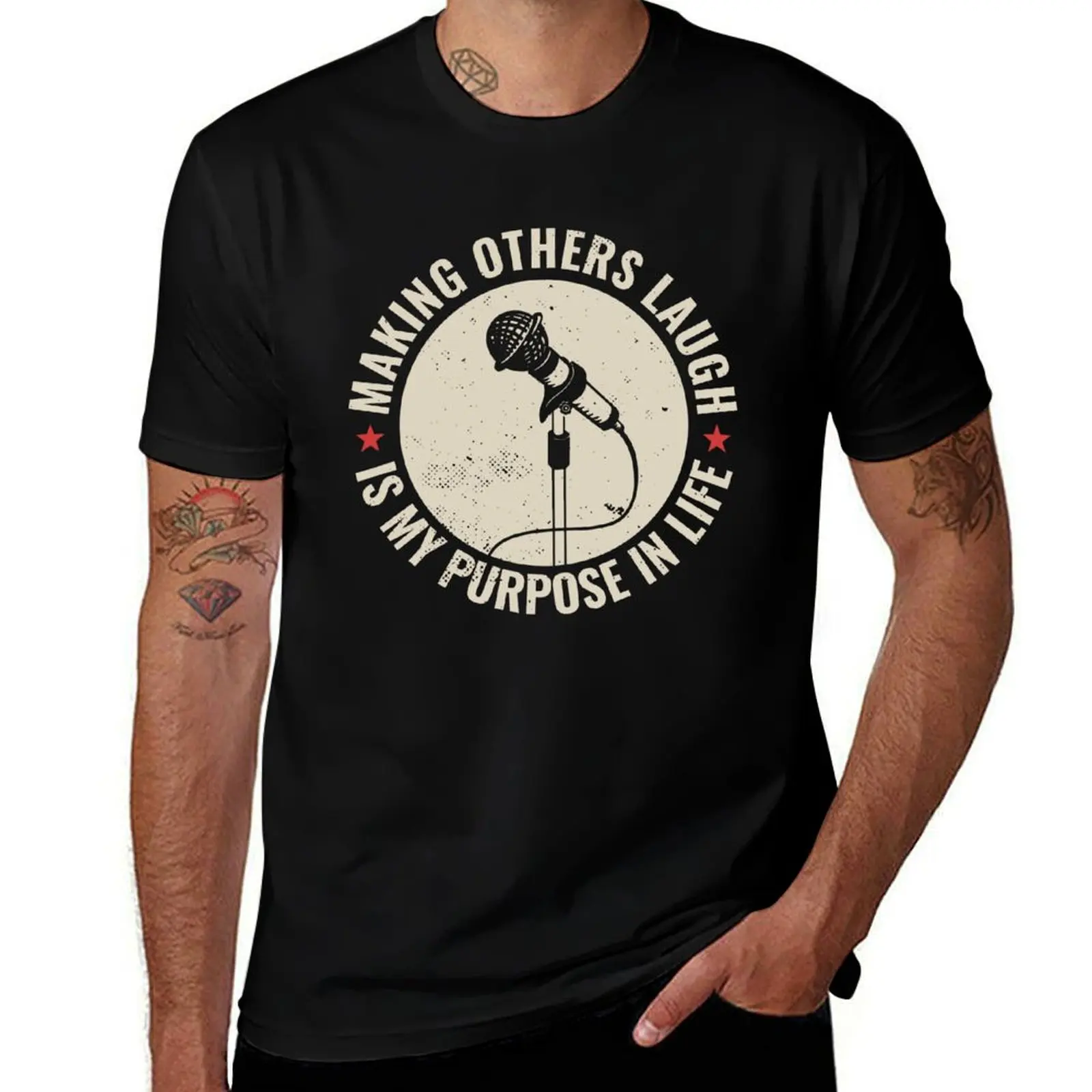 Stand Up Comedy Making Others Laugh is My Purpose in Life T-Shirt All Match Basic Short Sleeve Top