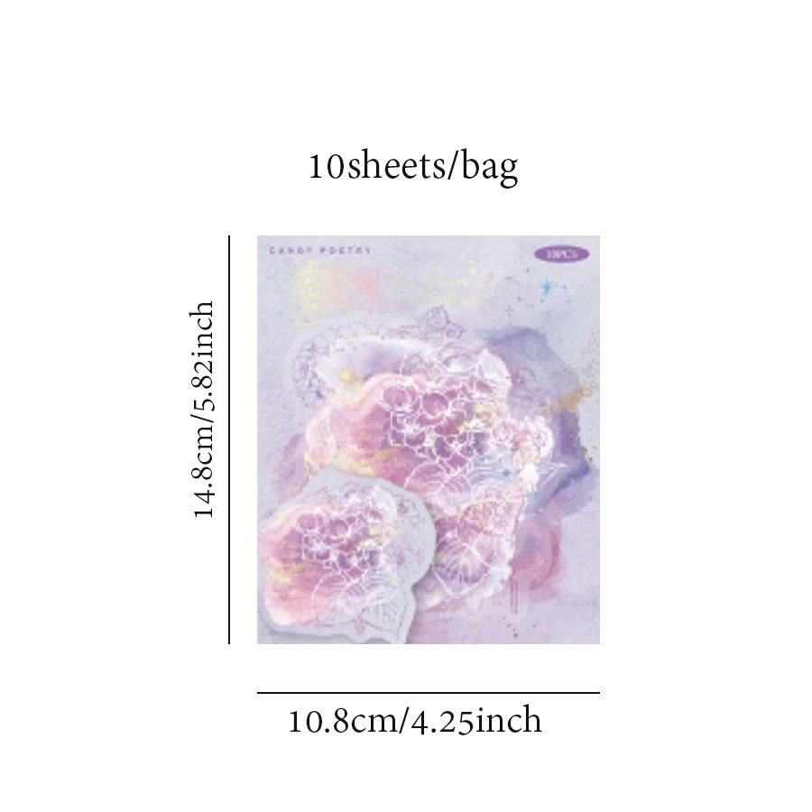 السيد ورقة 30 قطعة/الحقيبة PET مقاوم للماء ثلاثي الأبعاد ملصقات فضية ساخنة حزمة DIY كتيب القصاصات بطاقة الديكور #6