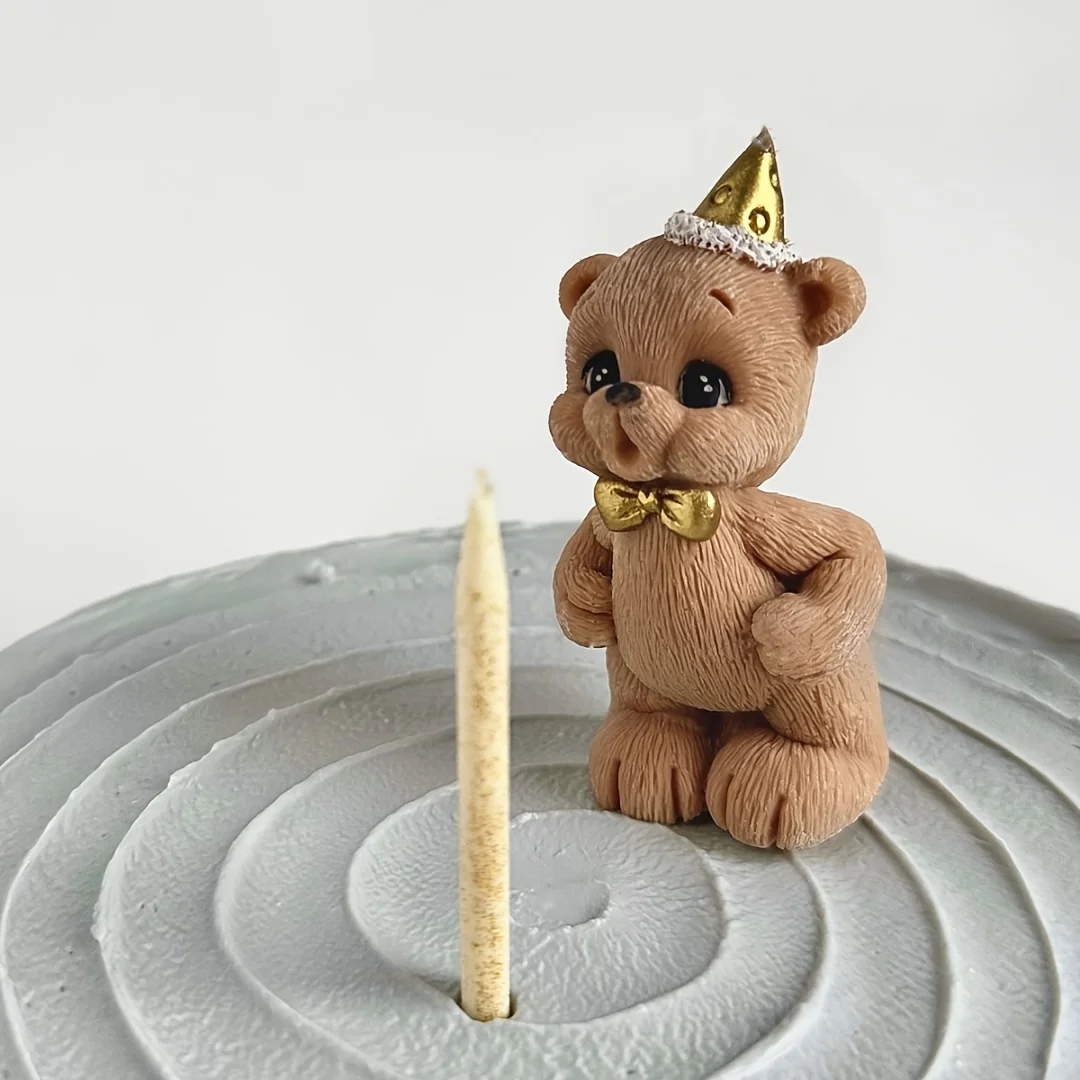 Harz-Silikonformen für 3D-Kerzenherstellung, Kleine Bären-Silikonformen für Bastelarbeiten, Gips-Dekorationen, Kerzenproduktion