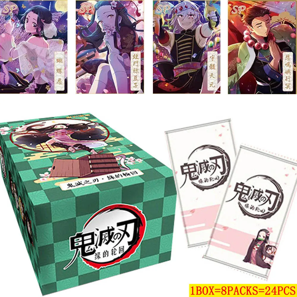 Newest Demon Slayer Limited Collection Cards Anime the cycle of fate Multi Style SSR and Gorgeous Diamond Flash Cards Toy Gifts