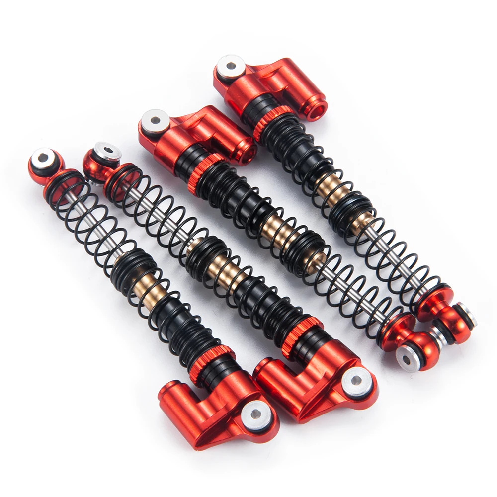 YEAHRUN 4Pcs 53mm Metal Alloy Shock Absorber Damper for Axial SCX24 Deadbolt Gladiator Bronco Wrangler C10 1/24 RC Crawler Car