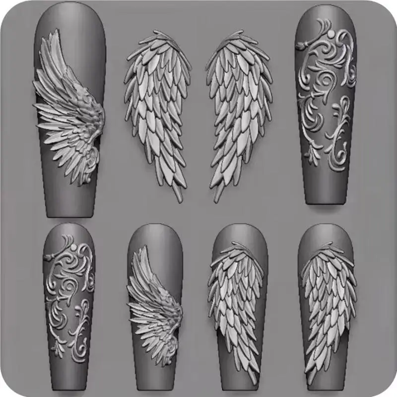 Kawaii Schmetterlingsflügel Silikonform, Wiederverwendbare 3D-Modellierungsvorlage für DIY Handgemachte Nagelkunst-Dekorationen und Zubehör – Detail 7