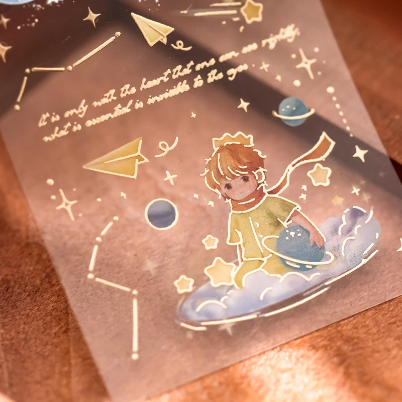 

The Rose Star Dream 3D Hot Stamping Sticker Set Creative Cute Children's Stationery Material Diary Decoration
