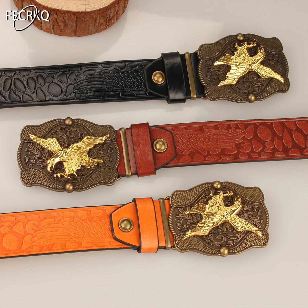 Vintage encontra-se a moda! Cinto PU com fivela de liga, adequado para homens e mulheres, para criar um estilo ocidental personalizado