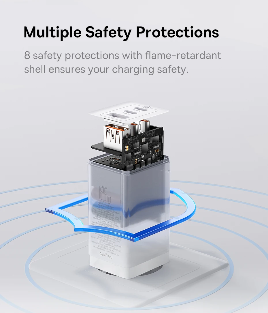 Baseus 65W GaN Charger Quick Charge Type C PD QC Charger USB Charger Portable Fast Charger For Laptop iPhone 17 16 15 14 13 Pro