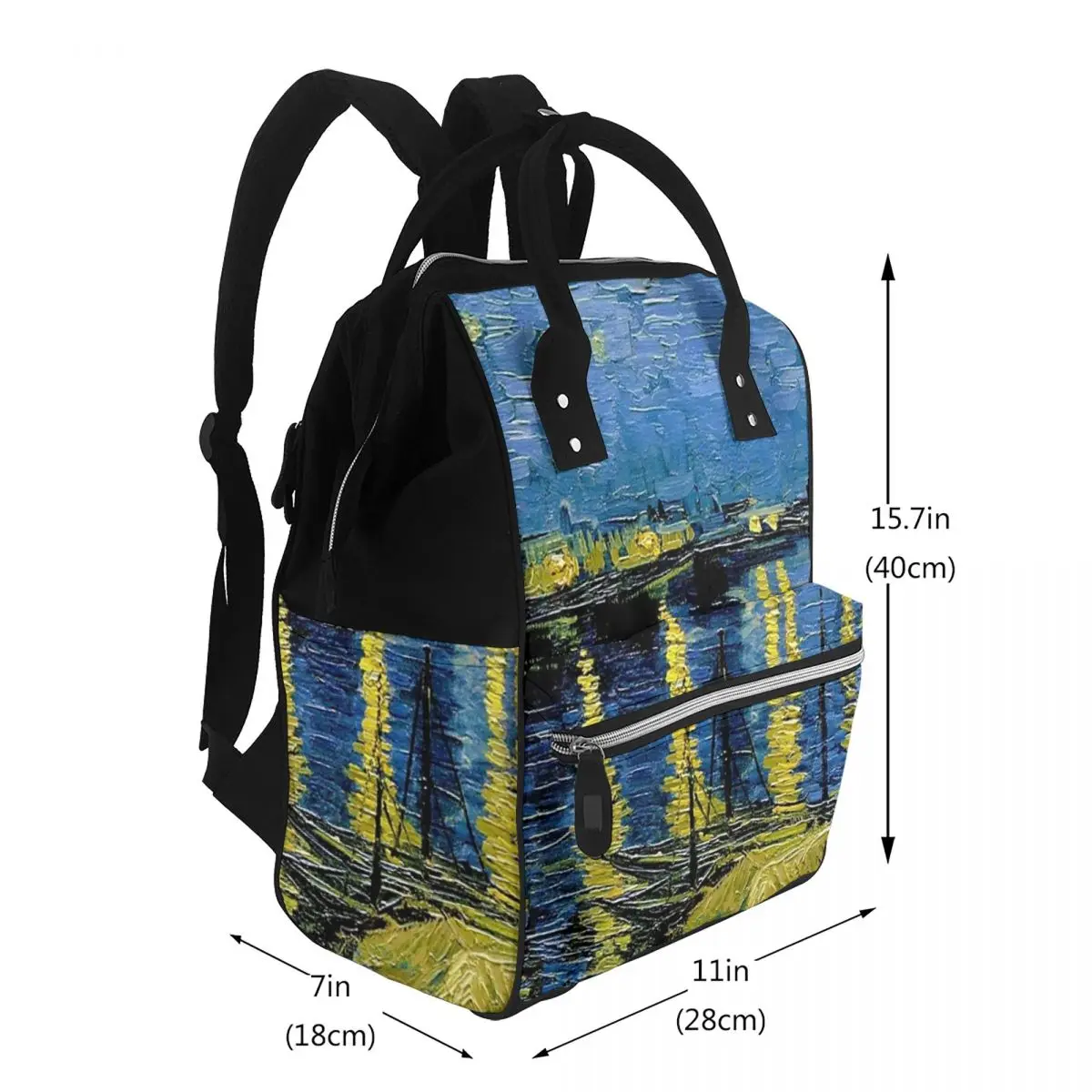 Starlight Night Van Gogh (1) Student Backpack School Bag Hiking Travel Daypack for Men Women Bookbag Shoulder Bags