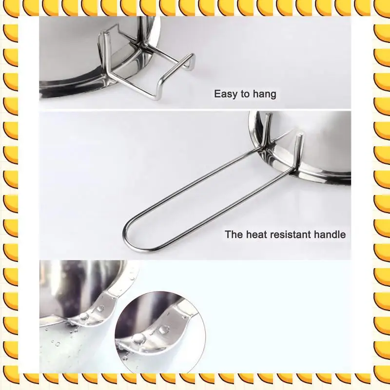 

BAAU 2X Double Boiler Stainless Steel Chocolate Pot, Chocolate Dipping Tool, Waterproof Melting Bowl
