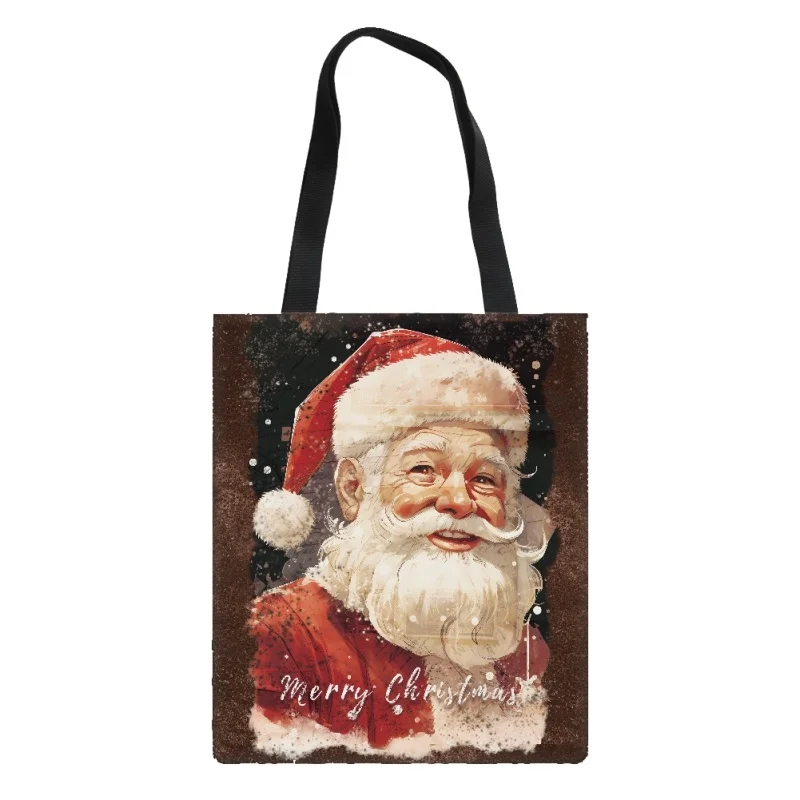 

Noisydesigns Santa Claus Women Canvas Shoulder Bag Merry Christmas Books Daily Shopping Bags Students Book Handbags Tote Trendy