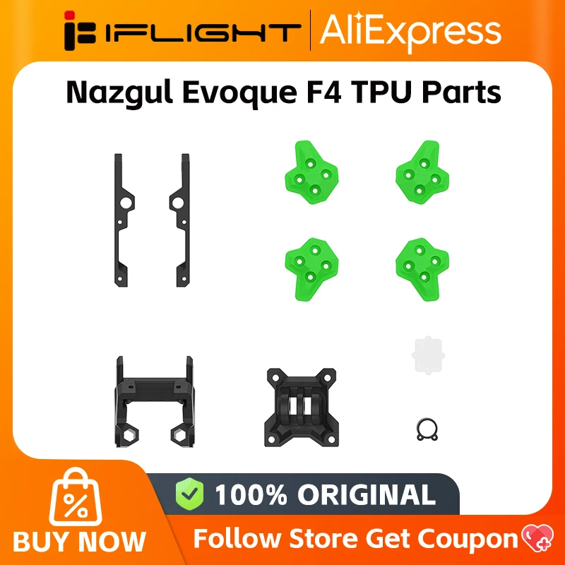 iFlight Nazgul Evoque F4 F4X/F4D FPV Replacement Part for side Panels/middle plate/top plate/bottom plate/arm/screw pack/3D TPU