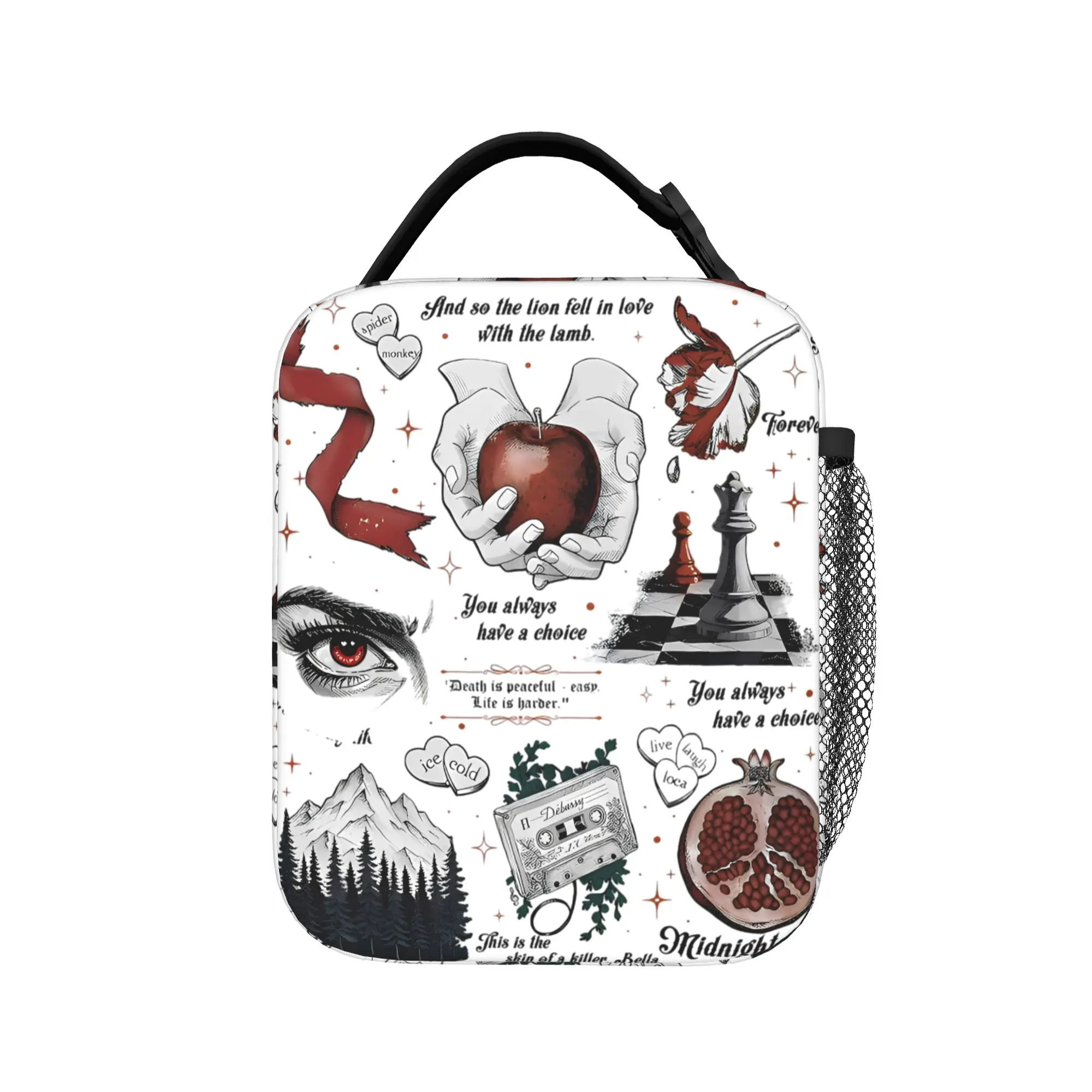 Romance Twilight Saga Vampires Wolves Insulated Lunch Bag Thermal Bag Reusable,Lunch Container Tote Lunch Box Girl Boy College