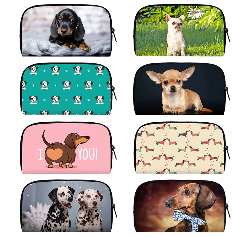 Cute Chihuahua Dachshund Print Wallets Dalmatian Purses Women ID Card Holder Coin Money Clutch Bag Organizer Long Wallets Gift