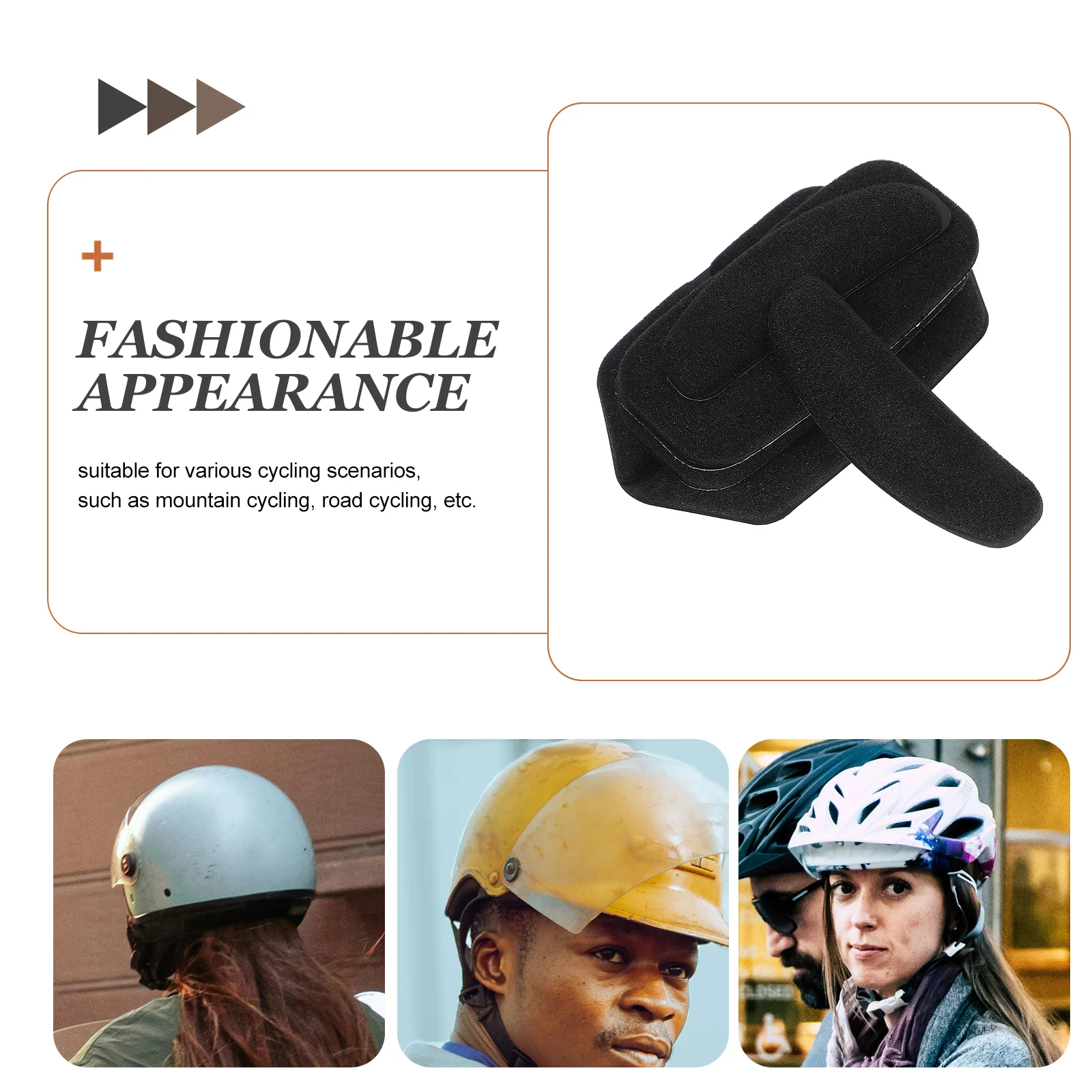 5 Pcs Sponge Lining Pad Replacement Bike Pads Football Padding Liner Black Motorcycle Protection